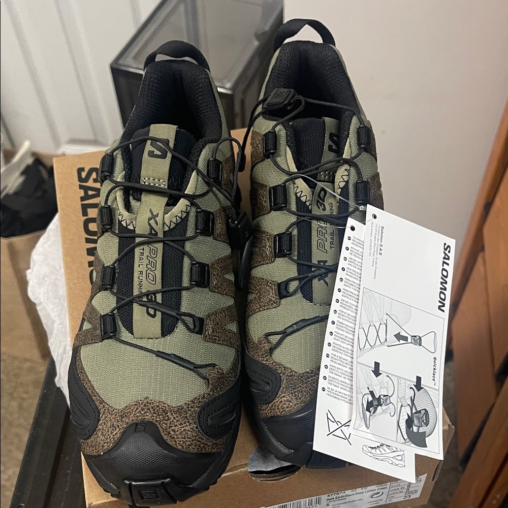Salomon unisex NEW: XA Pro 3D Trail Shoes in Olive Green and Black FINAL$